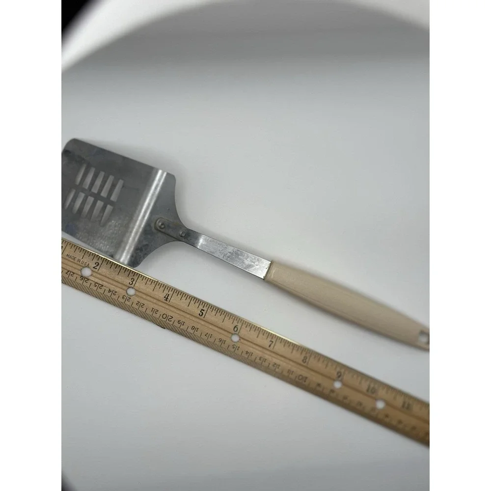 Vintage Ekco USA  Slotted Spatula Flipper Turner‎ Onion Handle Stainless